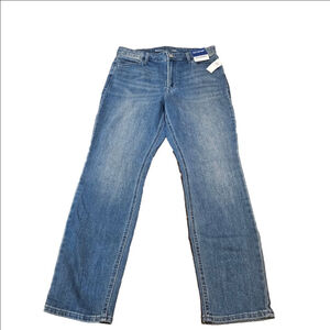 Women's Old Navy NWT Blue High-Rise Wow Straight Jeans Size 10 Short